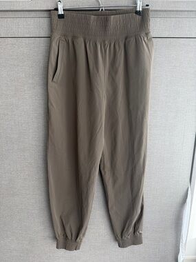 YPB Smocked Waist Taupe Jogger Pants for Women - Size M